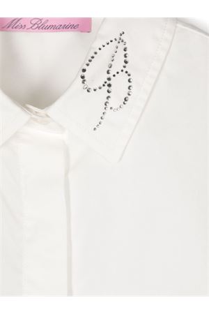 white cotton shirt MISS BLUMARINE KIDS | IF4159T324610602